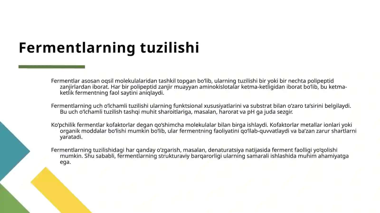 FERMENTLAR FAOLLIGINI ANIQLASH VA KINETIK PARAMETRLARINI HISOBLASH 4