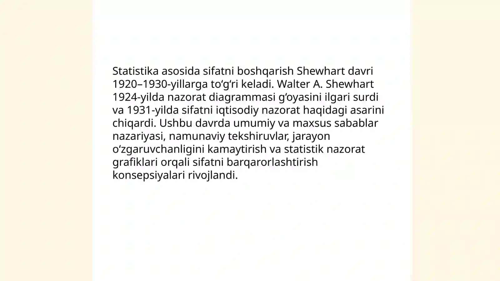 Sifatni boshqarish nazariyasining rivojlanish bosqichlari 4