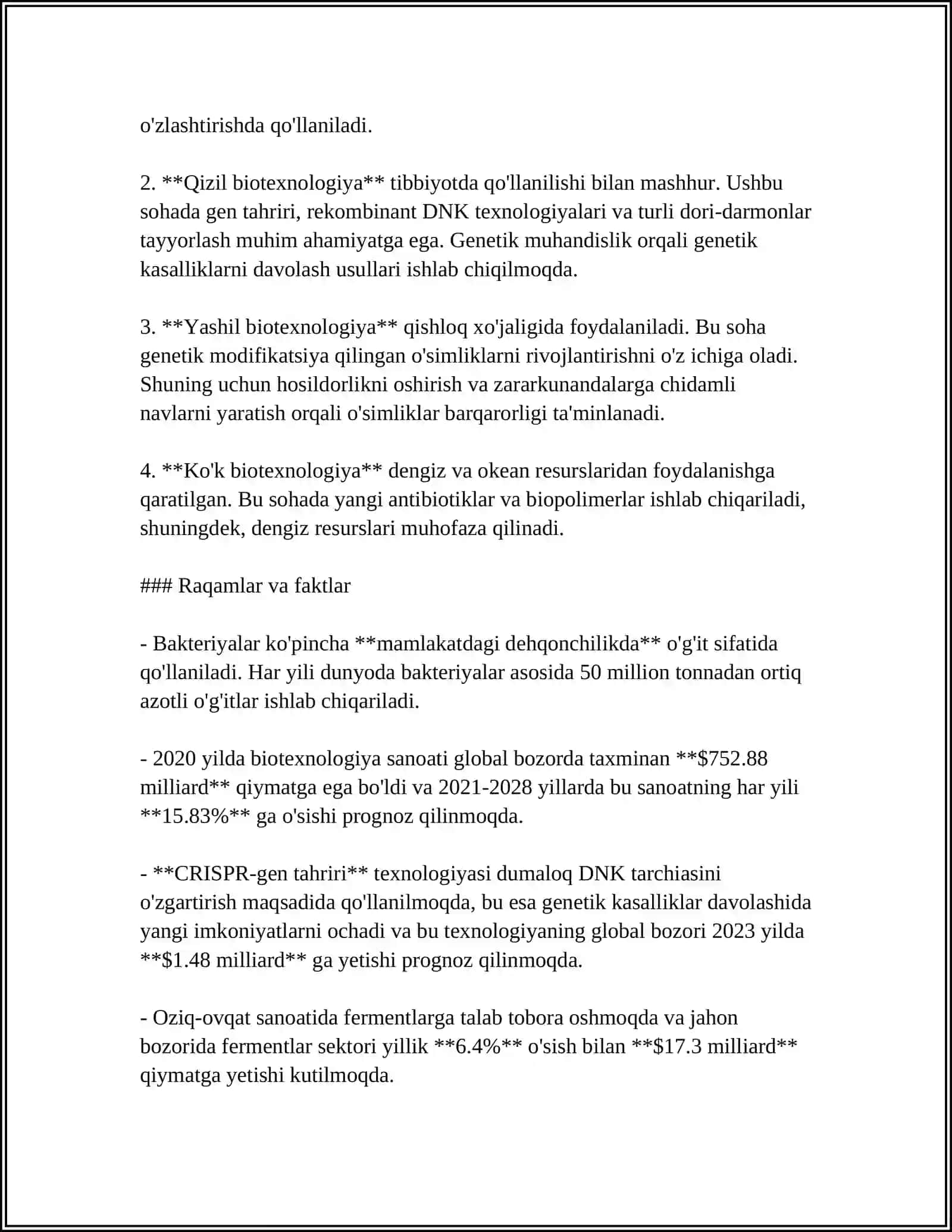 MIKROORGANIZMLARDAN BIOTEXNOLOGIYADA QOʻLLANILISHI 4