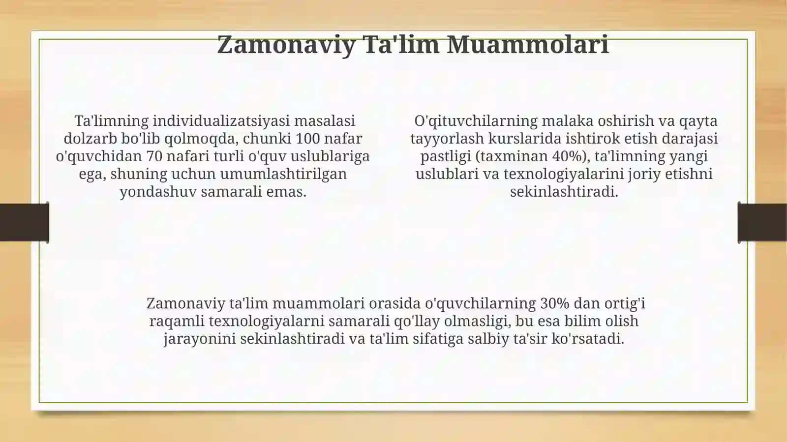 Masafaviy o'qitishning dolbzarbligi 4