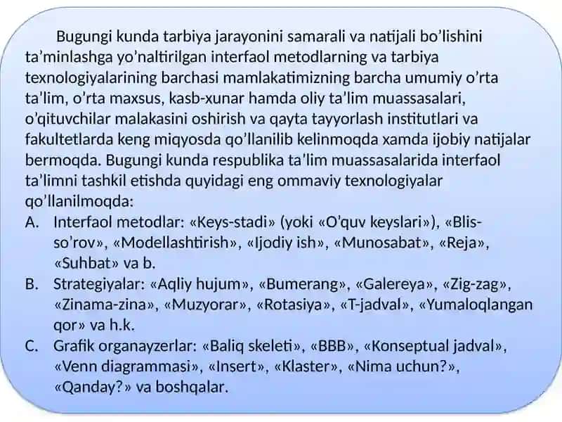 Tarbiyajarayonini Tashkilotish 4