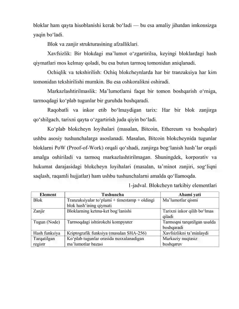 BLOKCHEYN VA KRIPTOVALYUTA TEXNOLOGIYASI 4
