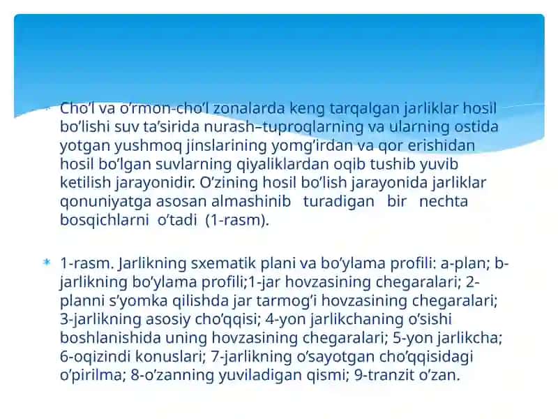 Jarliklar tarqalgan joylarda yoʼllarni loyihalash 4