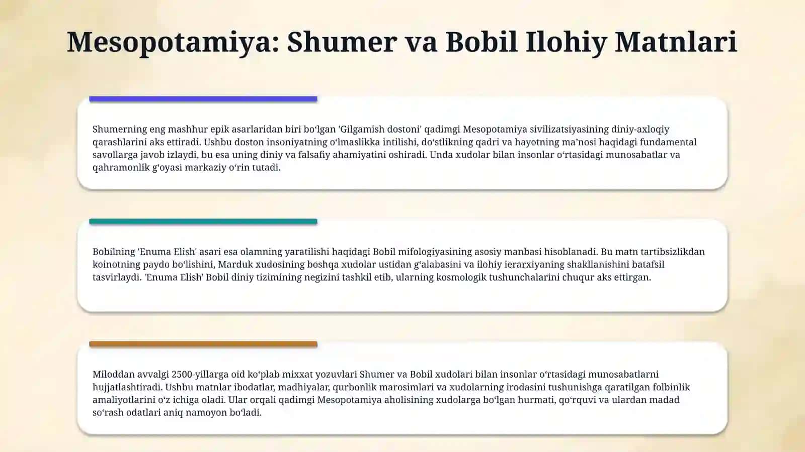 Shumer, Hind, Misr, Xitoy, Oʻrta Osiyo va Eron, antik Yunon mifologiyasi: ilohiy kitoblar bilan munosabati 4