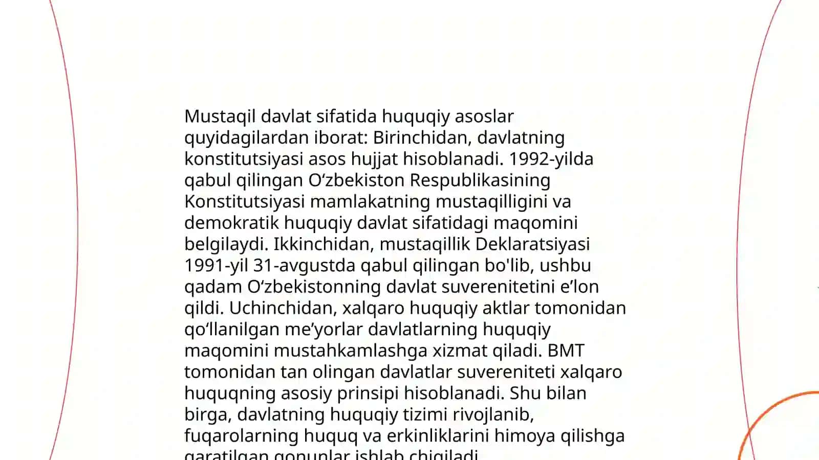 Mustaqil O'zbekiston Respublikasining Tashkil Topishini Tarixiy Ahamiyati 4