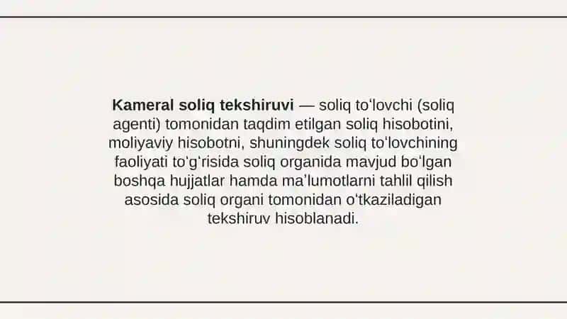 Soliq tekshiruvlarini tashkil qilish va o’tkazish 4