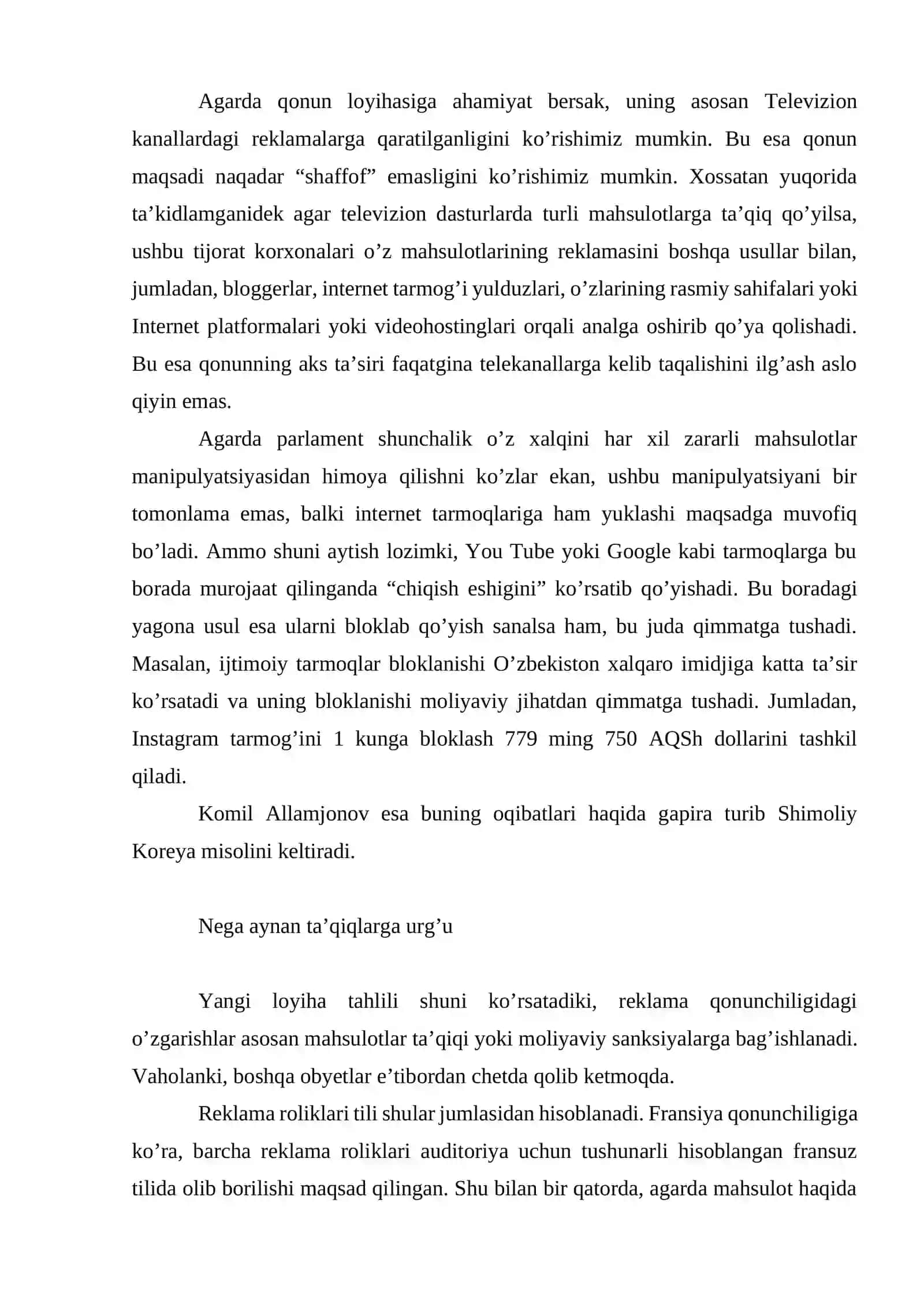 Yangi qonunchilik kimga zarar: maqsad va yechim 4