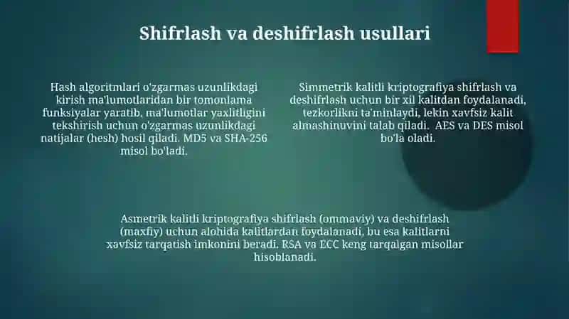 Kompyuter tarmoqlarida axborot xavfsizligini taʼminlash 4