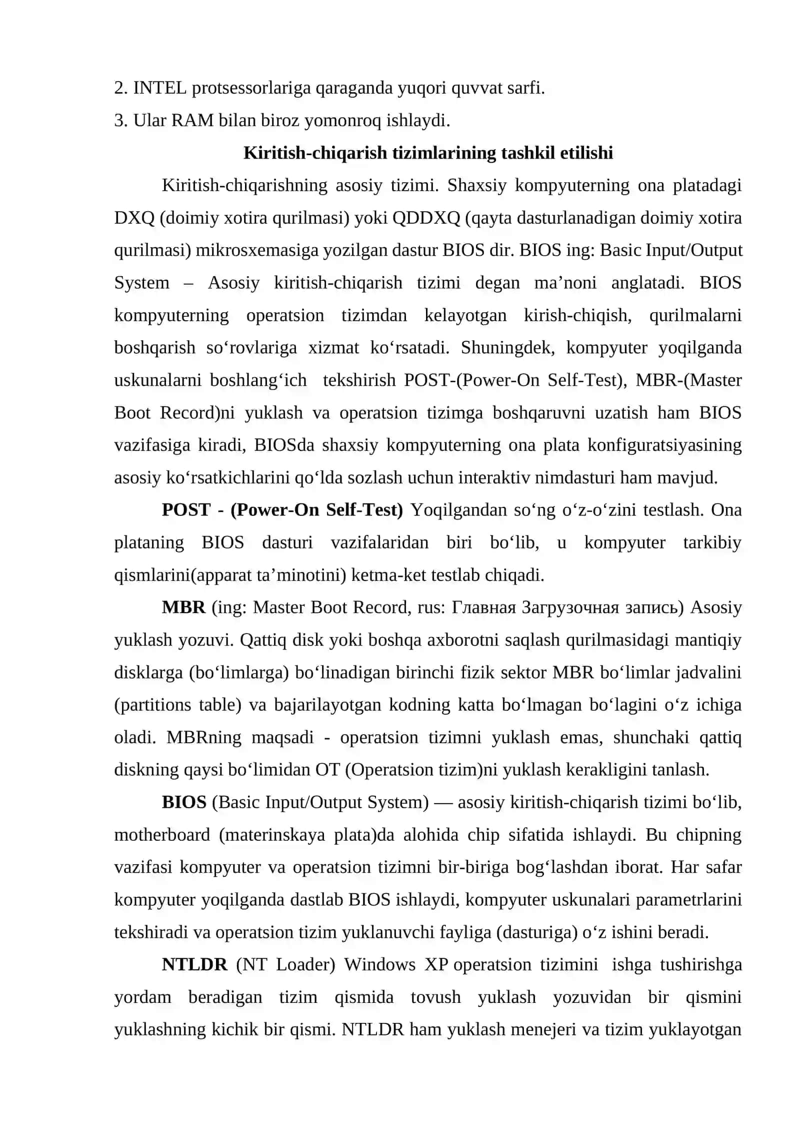 Itnel va AMD protsessorlari 4