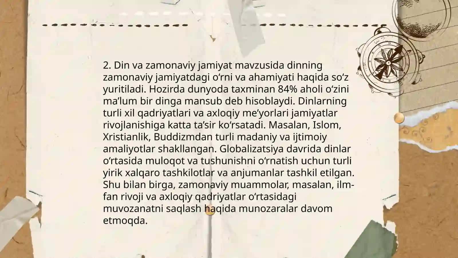 Din va hurfikrlik mavzusida 4