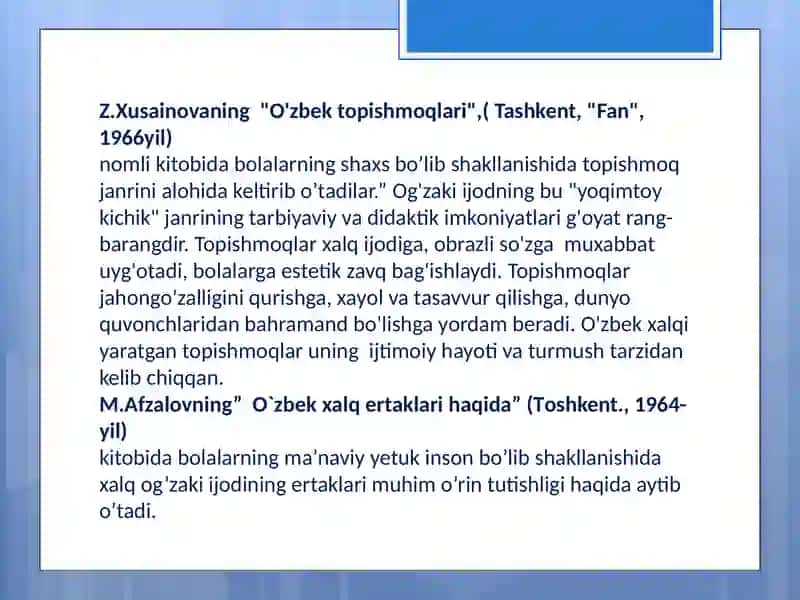 Maktabgacha yoshdagi bolalarni xalq og'zaki ijodining ta'limiy-tarbiyaviy ahamiyati 4