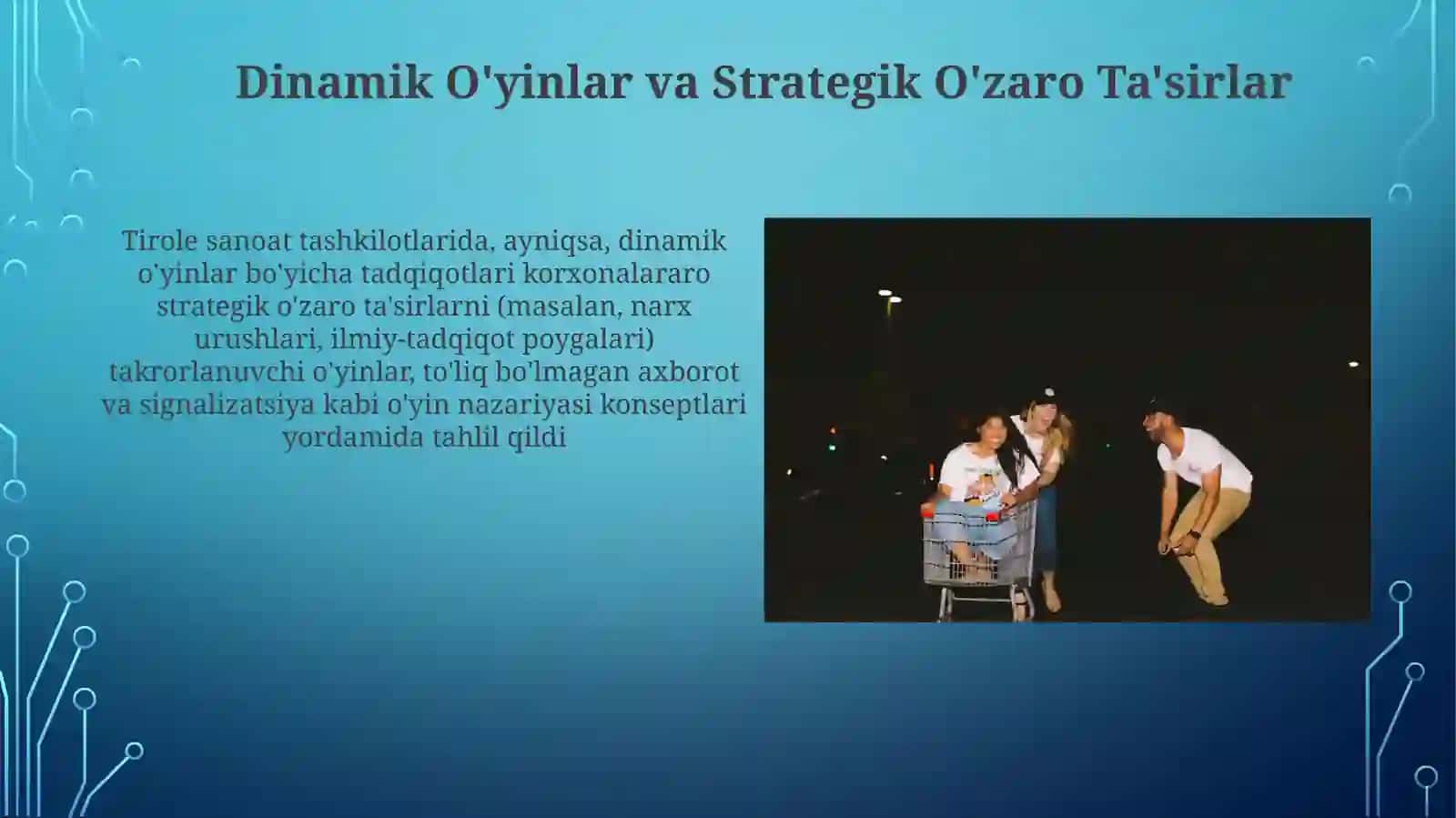 Jean Tirole’ning 2014-yildagi iqtisodiyot bo‘yicha Nobel mukofotiga sazovor bo‘lgan g‘oyalari 4