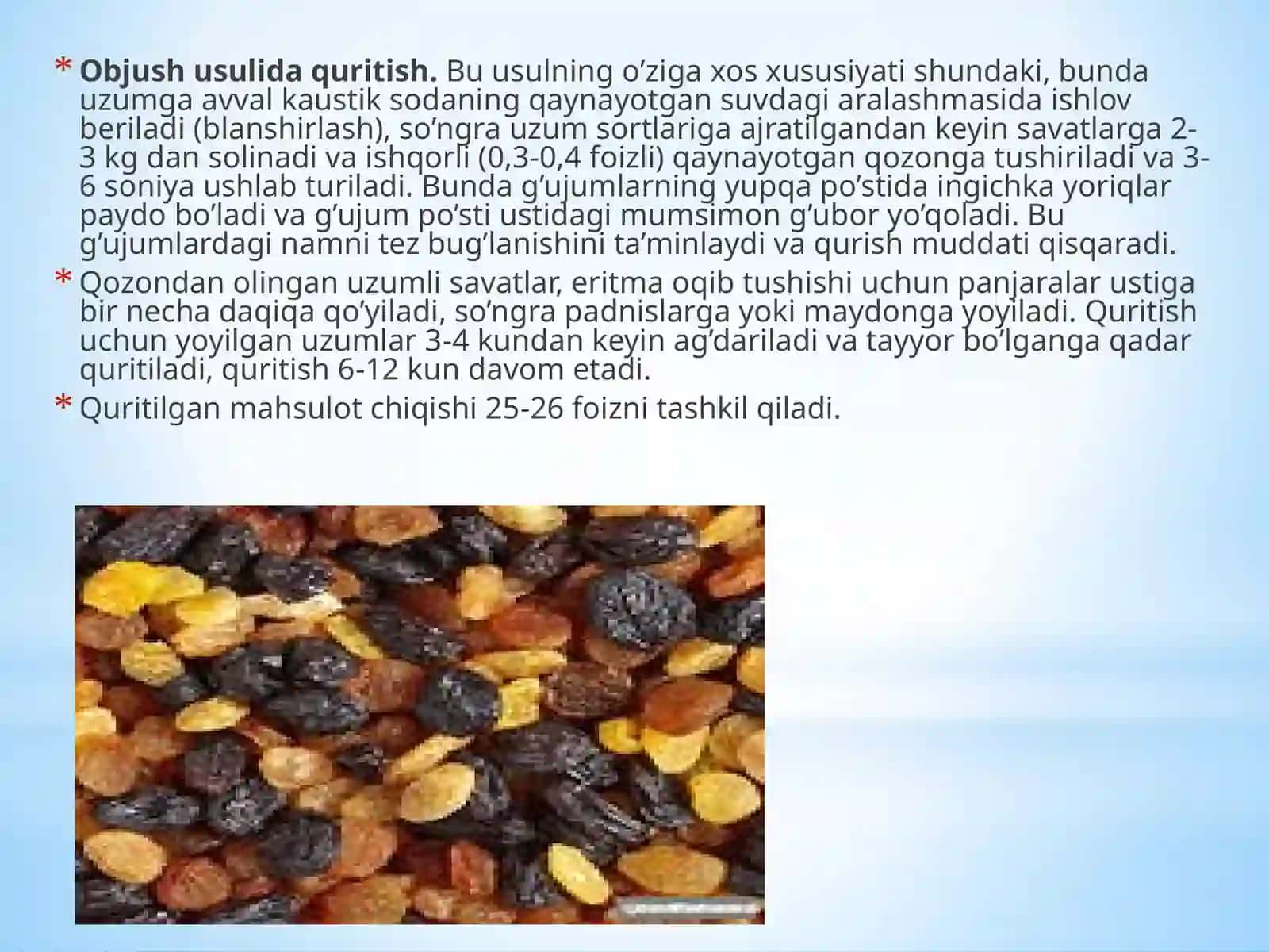 Meva-sabzavotlarni quritish texnologiyasi. 4