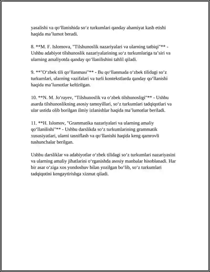 Alisher Navoiy nomidagi Oʻzbekiston Milliy universiteti tomonidan nashr etilgan darsliklar, "Oʻzbek tilining izohli lugʻati", "Oʻzbek tilining morfologiyasi" 4
