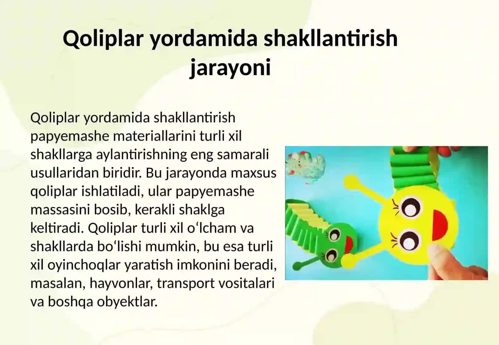 Maketlar yordamida papyemashe usulida oyinchoqlar yasash 4