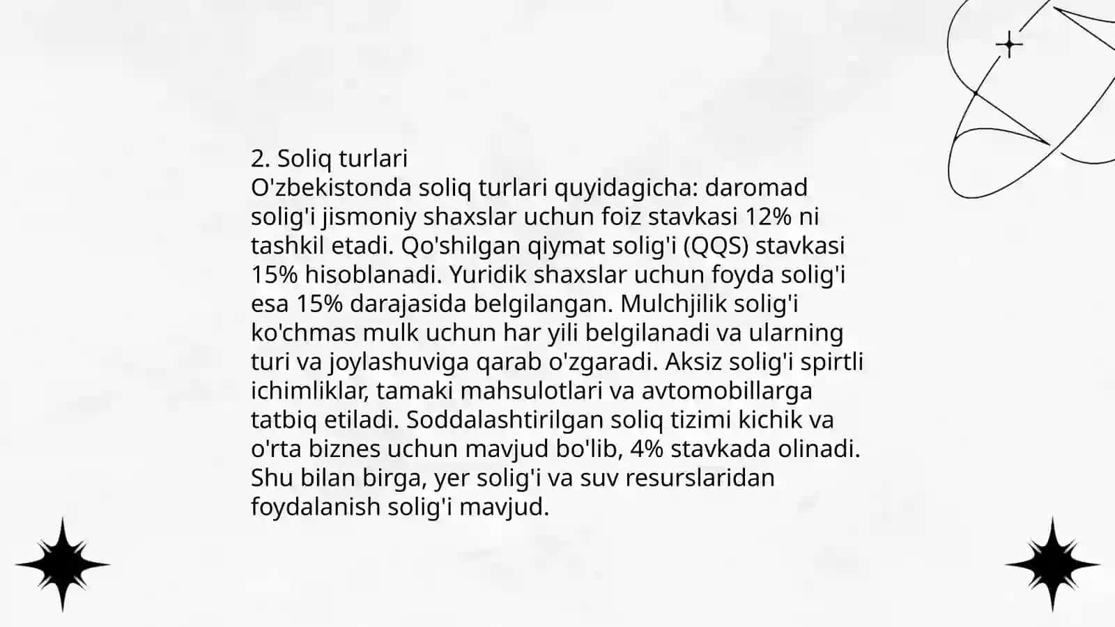 Soliqlarni belgilash va to'lash tartibi 4
