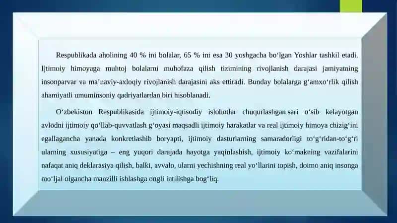 Ijtimoiy ishlarda bolalarning qiyin hayotiy holatini baholash 4
