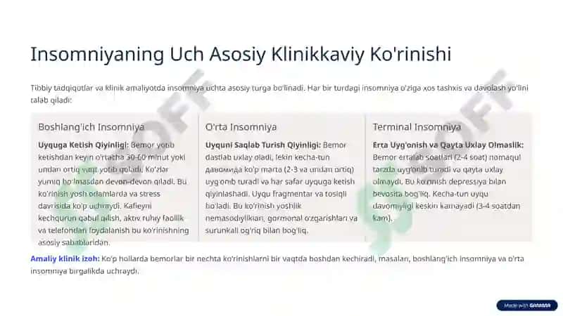 Insomniya (Uyqusizlik): Sabablari, Ko'rinishlari va Qarshi Kurashish Yo'llari 4