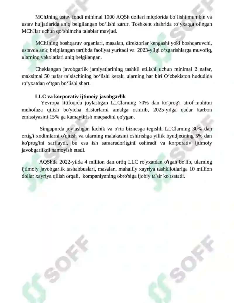 Ma'suliyati cheklangan jamiyat(MCHJ) larning tashkiliy-iqtisodiy asoslari 4