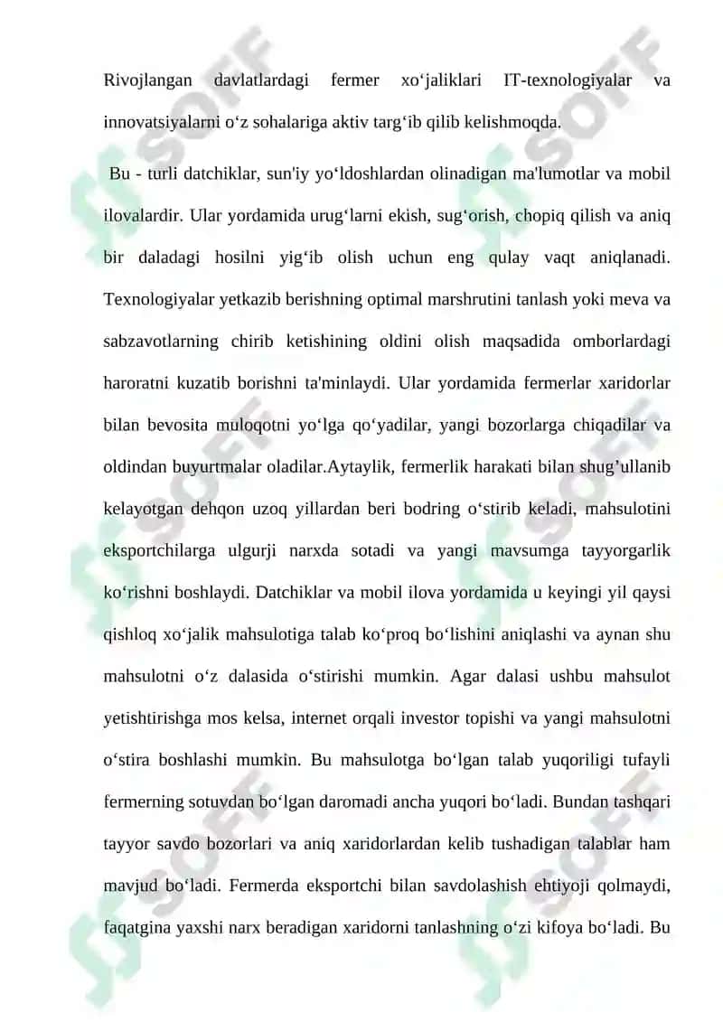 Aqlli qishloq xo'jaligi uchun asosiy innovatsion yechimlar 4