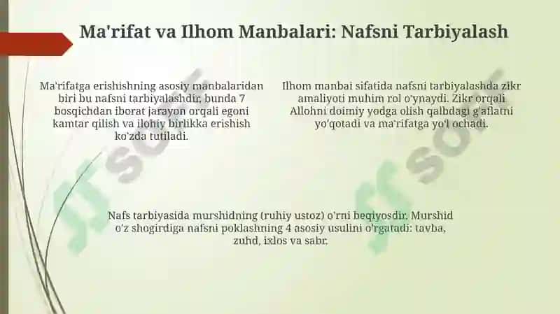 Tasavvuf ilmi haqida 4