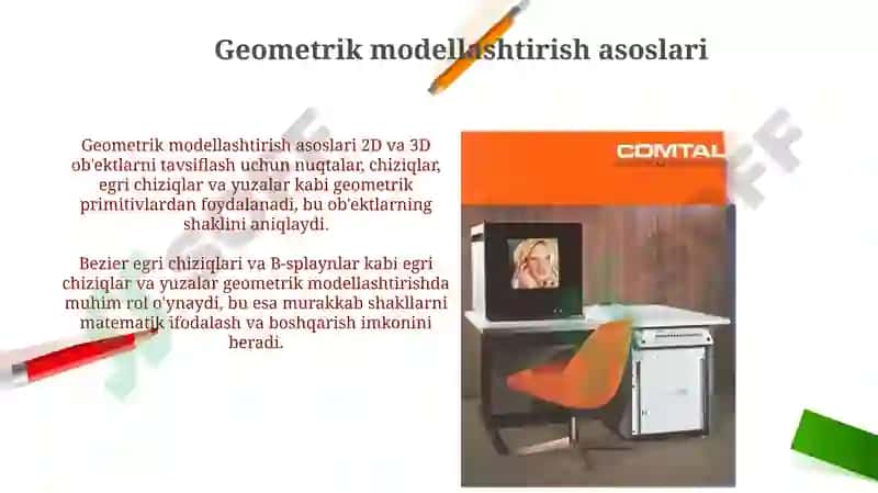 Kompyuter grafikasi va tasvirni qayta ishlash 4