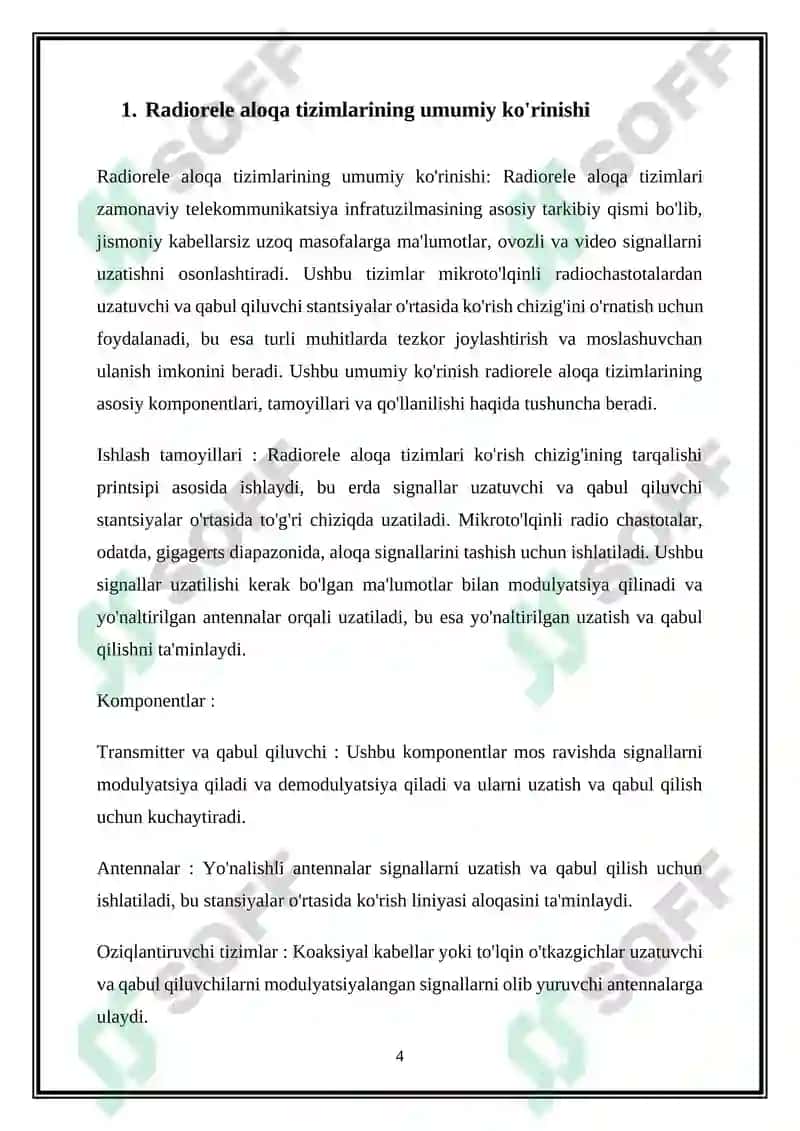 Radioreleyli aloqa liniyalarini tashkil etish 4