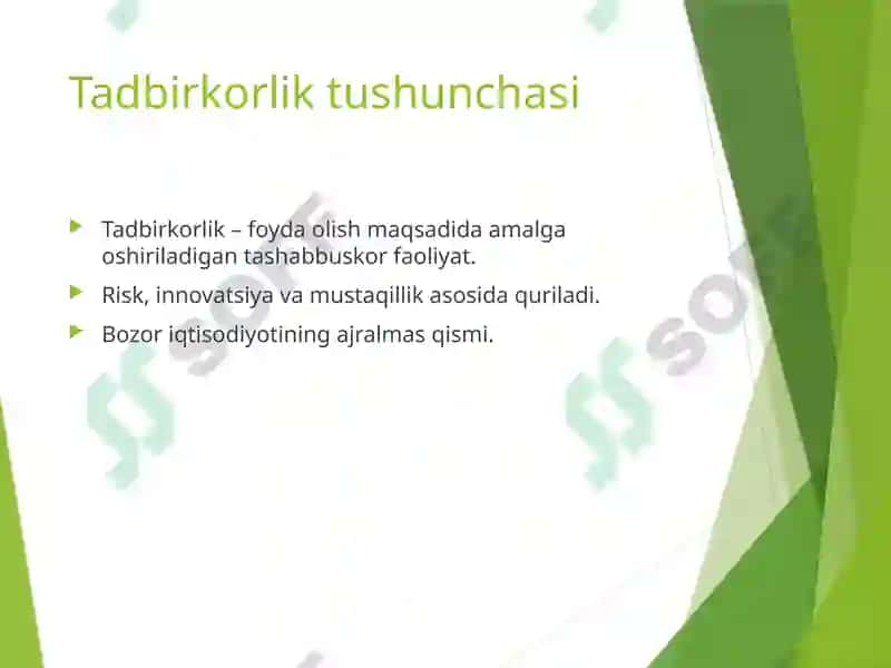 Tadbirkorlik Ishlab Chiqarish Jarayonining Tashkiliy Omili 4