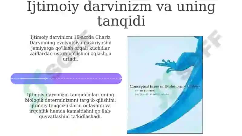 Evolyutsion ta'limot va jamiyat. Evolyutsiya nazariyasining muammoli masalalari 4