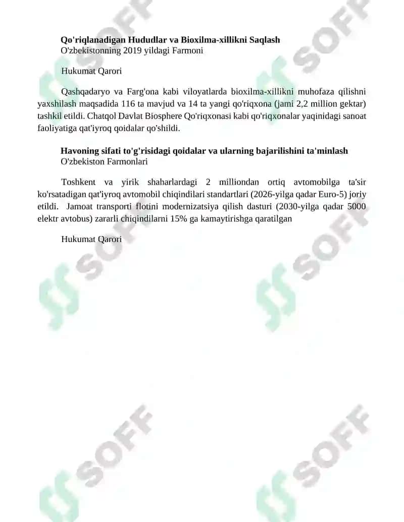 Barqaror Qishloq xo'jaligi va Yerlardan foydalanish amaliyoti 4