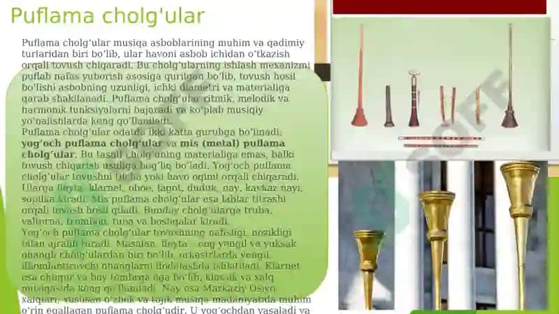 Musiqa cholg'ularining ilk shakl va turlari 4