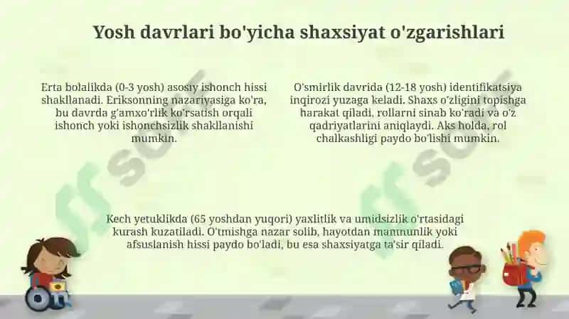 Shaxs taraqqiyotini yoshga bogʻliq xususiyatlari 4