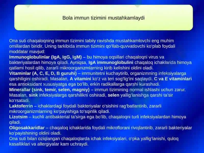 Ona suti - chaqaloqning sog‘lom o‘sishi va rivojlanishi 4
