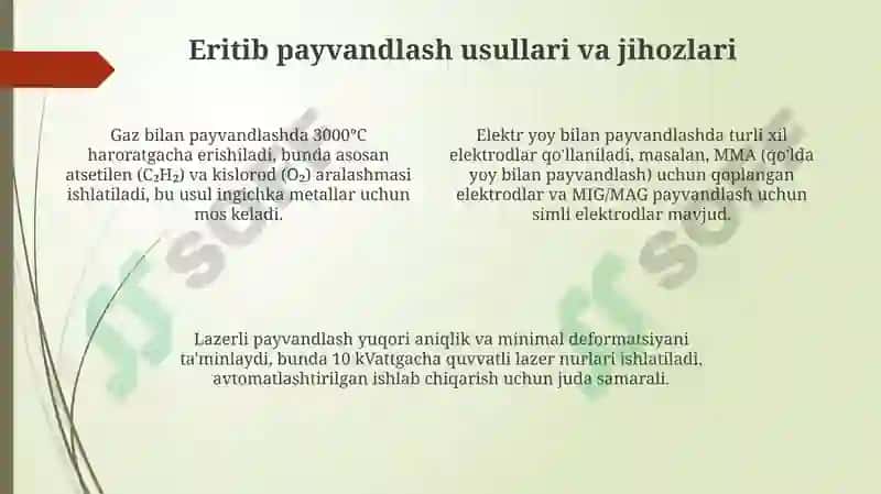 Eritib payvandlash texnologiyasi va jihozlari 4