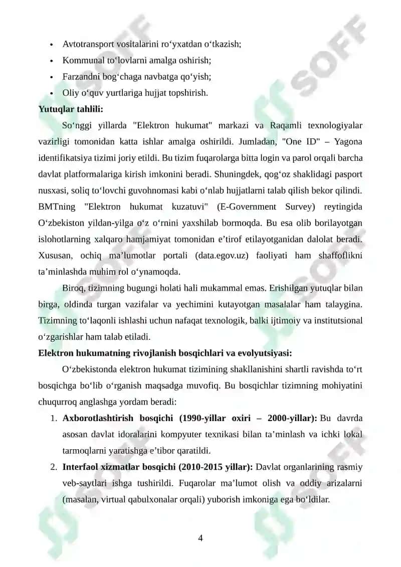 Elektron hukumat tizimini takomillashtirish 4