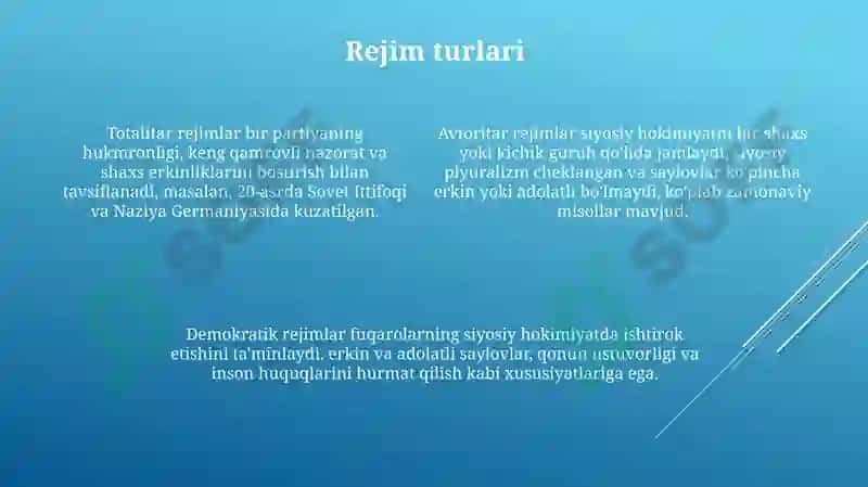 Siyosiy rejim haqida umumiy tushuncha 4