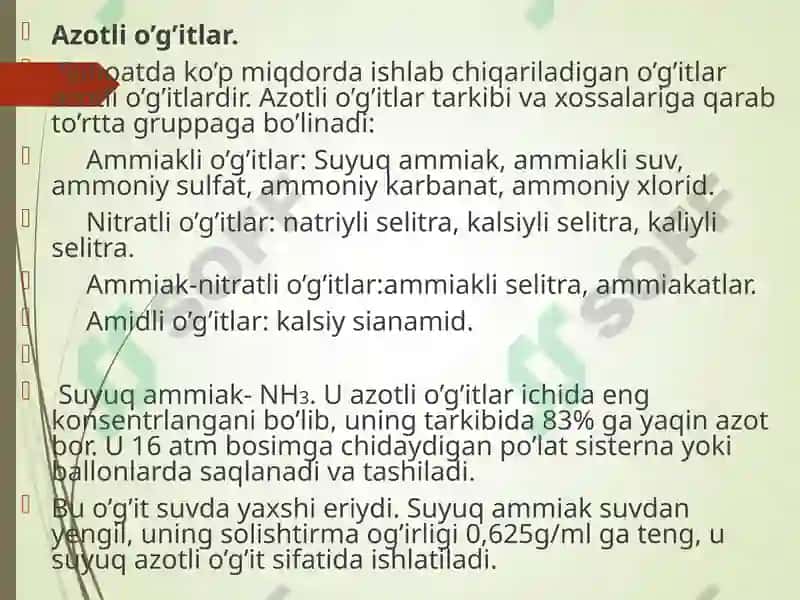 Mineral o’g’itlar va ularni aniqlash usullari 4