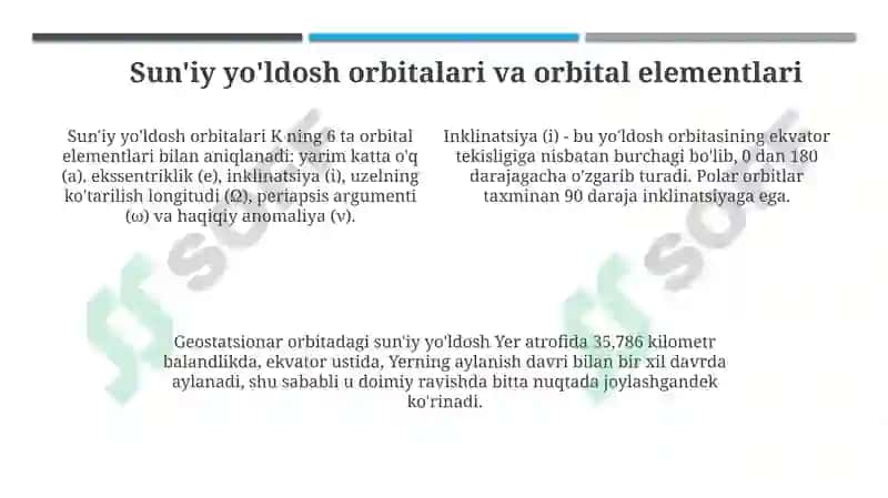 Kosmik tezliklar va sun'iy yo'ldoshlar 4