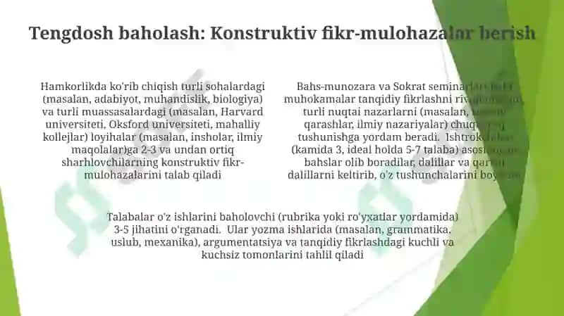 O'z-o'zini va tengdoshlarni baholash 4