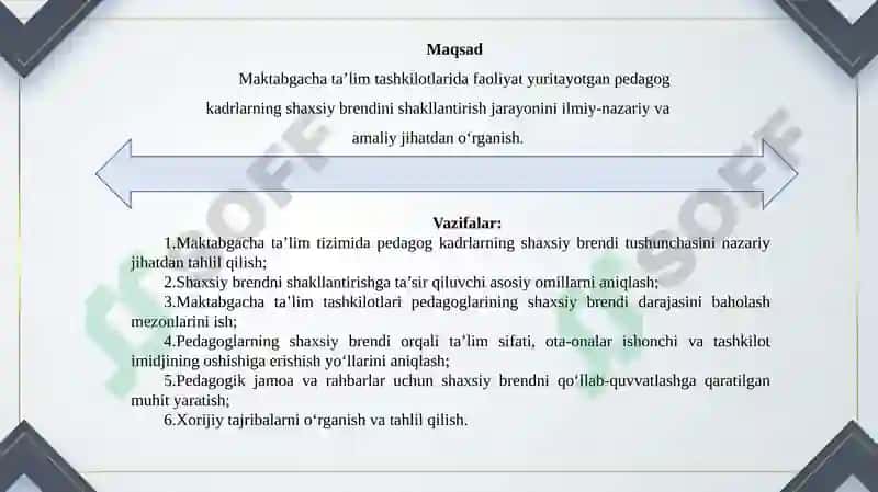 Maktabgacha Ta'lim Tashkilotida Pedagog Kadrlarning Shaxsiy Brendini Shakllantirish 4
