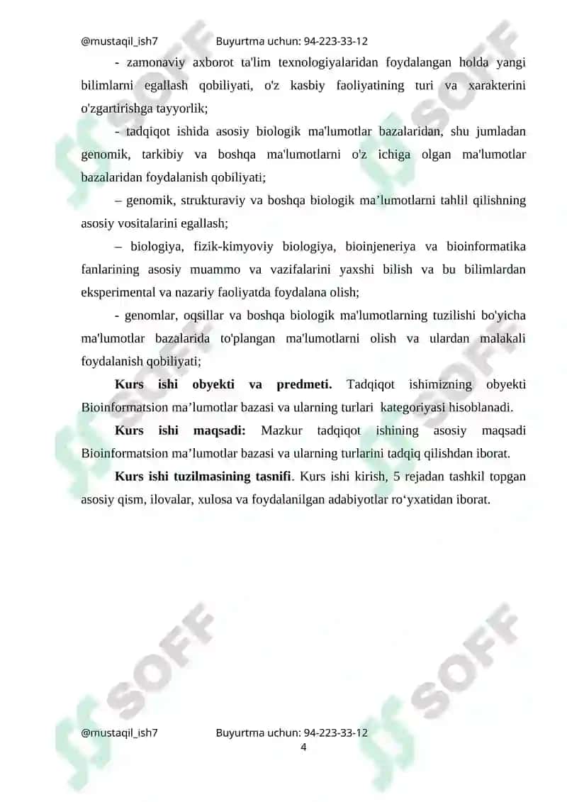 Bioinformatsion ma’lumotlar bazasi va ularning turlari 4