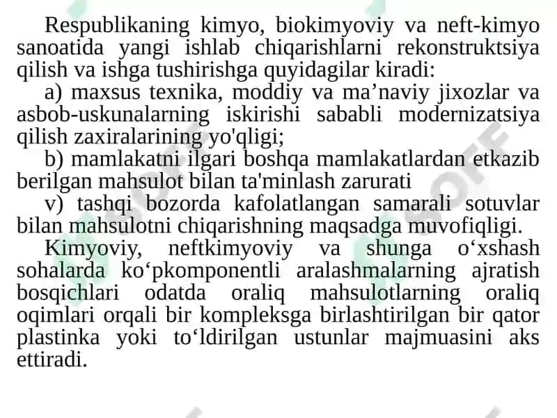MA’RUZA №1“TEXNOLOGIK JARAYONLARNI MODELLASHTIRISH VA OPTIMALLASHTIRISH ASOSLARI” FANIGA KIRISH. 4