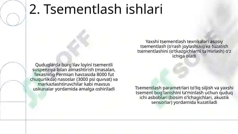 Quduqlarning sementlanishi 4