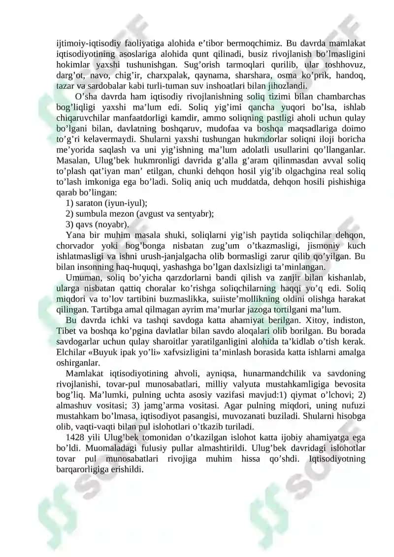 Amir Temurning va temuriylar davridagi iqtisodiy g’oyalar va iqtisodiy siyosat 4