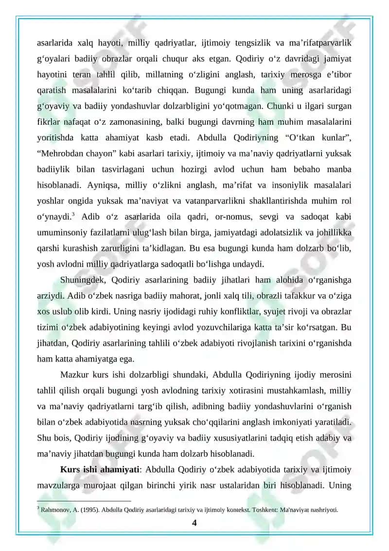 Abdulla Qodiriy nasriy asarlarining gʻoyaviy badiiy xususiyatlari 4
