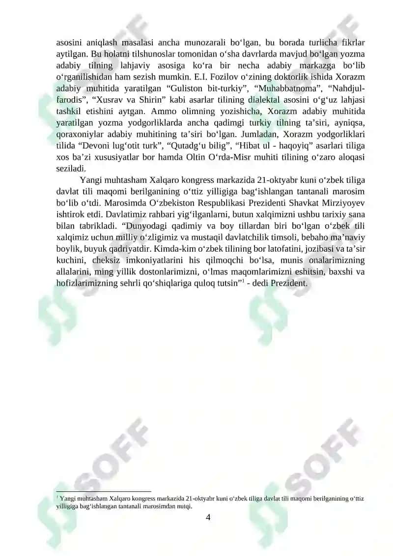 TARIXIY MANBALARNING YARATILISHIDA TURKIY-O’ZBEK TILINING TUTGAN O’RNI 4