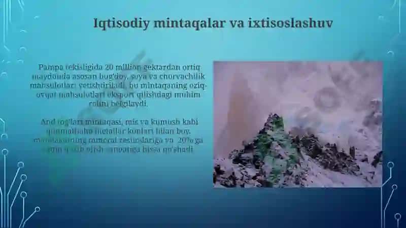 Argentina Respublikasiga iqtisodiy geografik tavsif 4