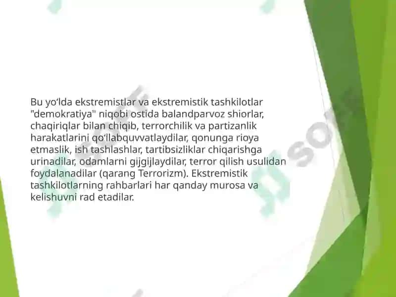 Diniy ekstremizm va terrorizm mafkura va amalyot,qarshi kurashish strategiyasi. 4