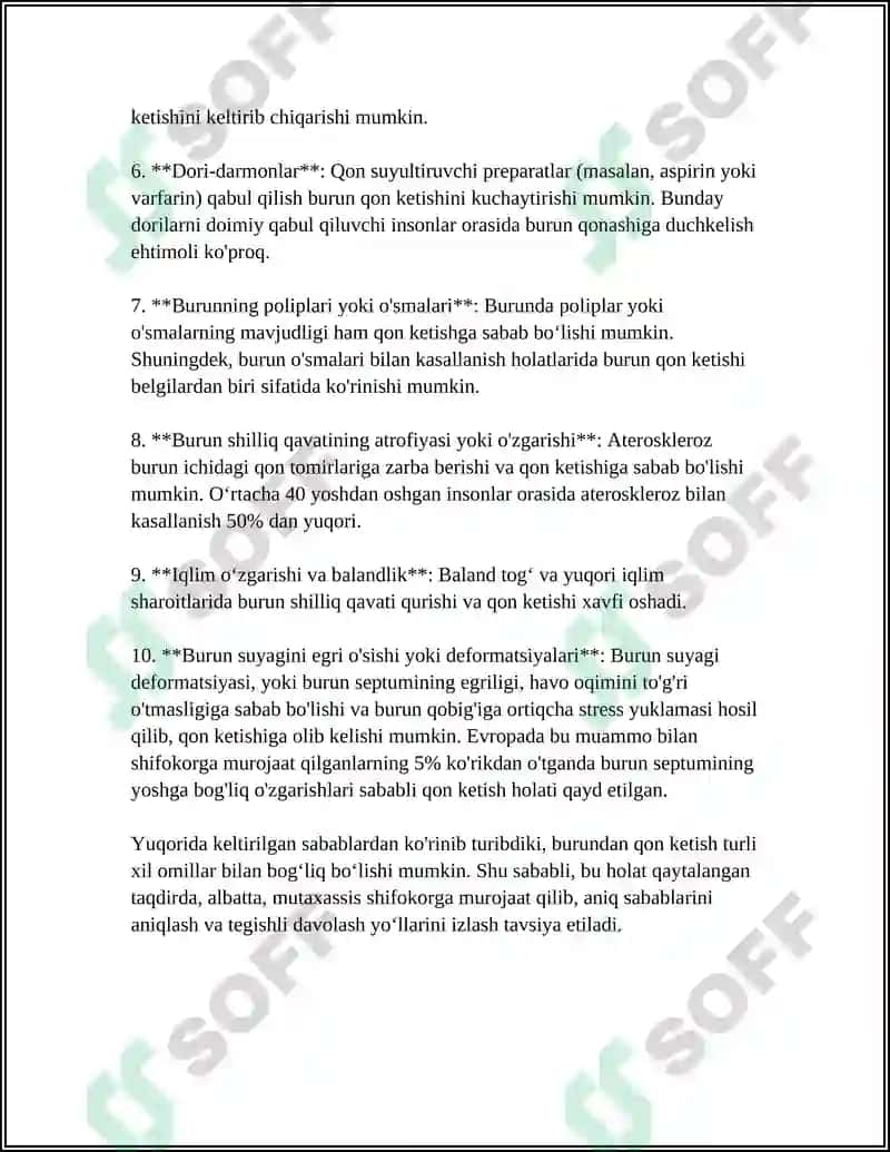 BURUNDAN QON KETISH ETIOLOGIYASI, KLINIKASI, TASHXISLASH VA DAVOSI 4