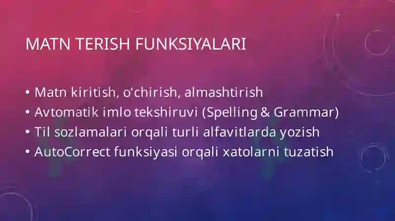 Word dasturi 4
